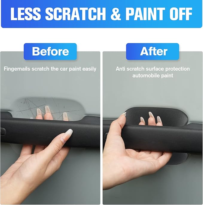 Car Door Bowl Scratch Protector for Ford Bronco, Exterior Door Handle Bowl Cover Protection Trim Accessories Compatible with Ford Bronco 2021 2022 2023 2024 4 Doors, Black, ABS Plastic