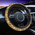 Flowers Cute Steering Wheel Cover Non-Slip Breathable Sweat-Absorbent Suitable for SUV Van Truck Car Universal Protection Accessories 15 Inch Suitable for Women Men