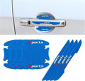 8PCS Car Door Handle Protectors,Stylish PVC Car Door Edge Protector with Sport Word Can Avoid Scratching,Universal Car Door Handle Cup Protector Suitable for Most Vehicle (Blue)
