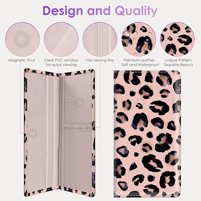 Car Registration and Insurance Holder，Colour Patterns Men Women Car License Document Registration and Insurance Card Holder