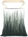 Hanging Car Trash Can Bag - Forest Mountain Design, Back Seat Organizer for Travel, Camping, Vehicle Accessories