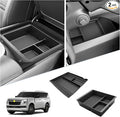 SKTU 2-Pack for 2025 2026 Nissan Armada Center Console Organizer for 2025 2026 Nissan Armada Console Tray 2025 2026 Armada Under Console Tray Nissan Armada 2025 2026 Accessories ABS Insert Organizer