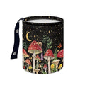 Brosoneto Mushroom Starry Sky Collapsible Floral Trash Can - Accessories for Cars, Camping & Family Gatherings, Easy to Clean