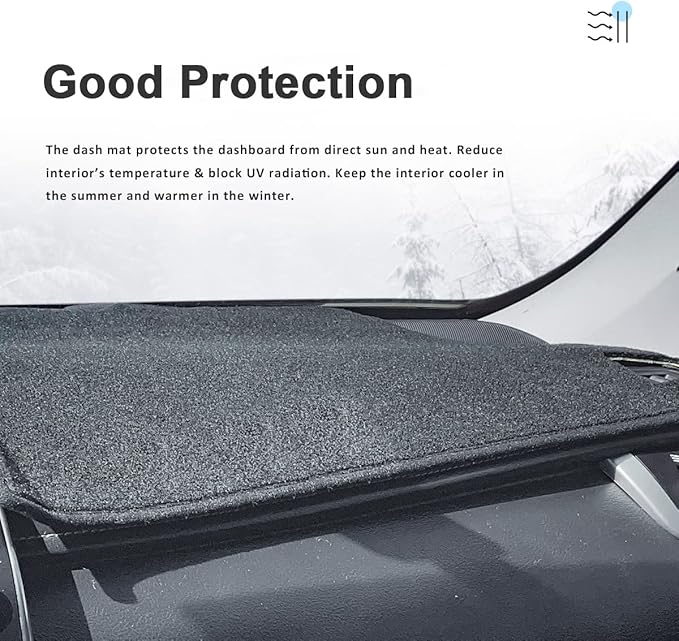 auovo Dashboard Cover Mat Compatible with Toyota Camry 2012-2017 Accessories Sunshade Protector Anti-Slip Dash Carpet Cover