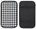 Universal Car Handrail Box Cushion for Black and White Houndstooth Auto Center Console Armrest Cover Pad Comfort, Fit Armrest Box Cover Car Accessories for Most Vehicle SUV Truck