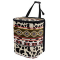 Aztec Leopard Car Trash Can Auto Garbage Bag with Lid Leak-Proof Car Storage Bag Garbage Bag Hanging for Headrest Portable Vehicle Backseat Organizer