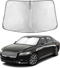 EcoNour Windshield Sunshade for Lincoln Continental 2017–2020 | Custom Fit Front Window Sun Shade | Blocks Harmful UV Rays & Reduces Heat | Foldable Sun Visor with Storage Pouch