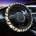 Magritte Cute Steering Wheel Cover Non-Slip Breathable Sweat-Absorbent Suitable for SUV Van Truck Car Universal Protection Accessories 15 Inch Suitable for Women Men