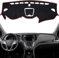 KEYOOG Dashboard Cover Dash Mat Fit for Hy-undai 2018-2013 Santa Fe,Santa Fe Sport (Without HUD Models), Car Dash Board Mat Anti-Glare Carpet, Non-Slip Pad Sunshield Protector (Red Border Banding)