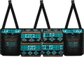 CLOHOMIN Aztec Ethnic Gemoetric Car Trunk Organizer for Sedan Truck SUV Van Blue Back Seat Storage with 4 Pockets Hanging Car Cargo Trunk Storage Organizer Bag