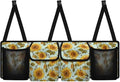 Dreaweet Sunflower Print Car Trunk Organizers for Women Collapsible Backseat Hanging Organizer Large Storage with 4 Pockets Waterproof Cargo Storage Bag for SUV Trucks