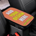 Custom Car Armrest Cushion Personalized Text Photo Logo Customize Auto Center Console Armrest Pad Cushion Universal Deco Pad Center Console Cover for Car Seat Handrail Box, Coral