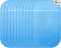 HARFINGTON 10pcs Car Dashboard Anti-Slip Mat 5.5" x 3" Universal Sticky Dash Pad Washable Reusable Car Non-Slip Mats for Phone Keys Sunglasses Electronic Devices, Blue