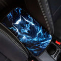 Horeset Lightning Wolf Car Armrest Cover Center Console Decor Protector, Anti-Scratch Auto Arm Rest Cushion Easy to Install