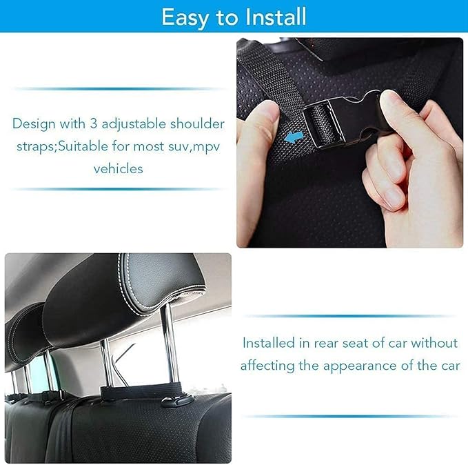 Trunk Organizer for Car, Large Capacity Car Organizers and Storage with 9 Pockets, Waterproof Backseat Hanging Organizer for SUV, Truck, MPV, Interior Accessories for Men and Women