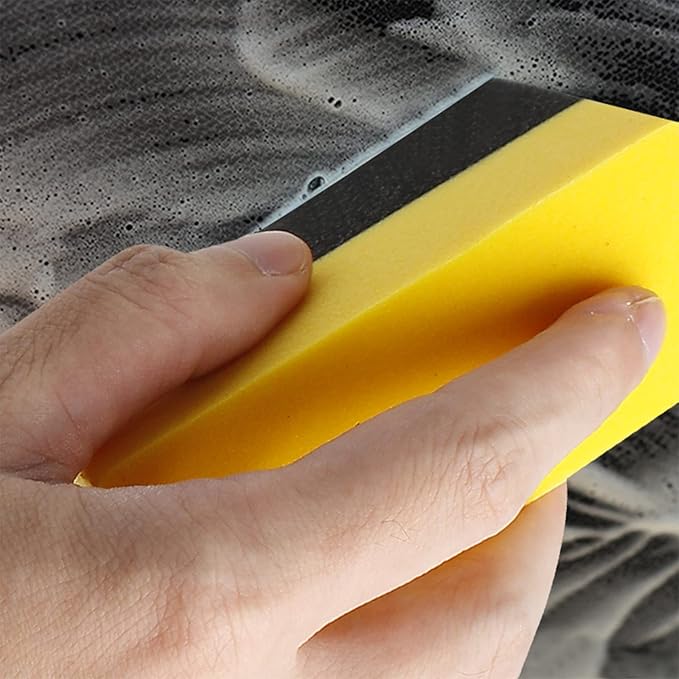 6 Pcs Tire Applicator Dressing Shine Sponge, Tire Dressing Applicator Pads, Color Polishing Sponge for Car Glass, Painted Steel & Porcelain