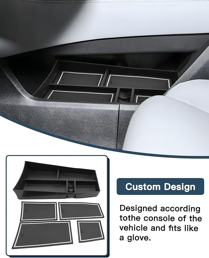 Ruiya 2021-2025 2026 Rogue Lower Console Organizer for 2026 Nissan Rogue Accessories ABS Material Under Console Organizer Compatible with 2021-2026 Nissan Rogue S/SL/SV/Platinum