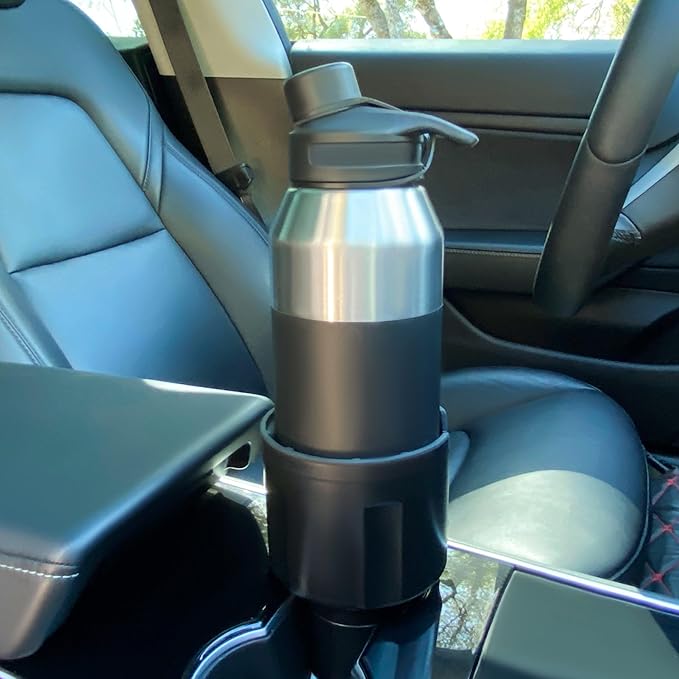 Swigzy [Patented & Upgraded] Car Cup Holder Expander - Adapter Holds: Hydro-Flask, Yeti, Nalgene, Owala, Large (32 40 oz) Water Bottles - Adjustable Expandable Insert Extender – Universal