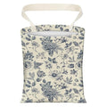 Cute Car Trash Can, Hanging Canvas Car Back Seat Organizer and Storage Bag, Funny Car Trash Bag For Travelling, Outdoor Cute Blue White Floral
