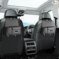 Car Organizer Back Seat, Car Water Cup Travel Tissue Holder Organization Universal car seat Back Storage Sedan SUV Compatible Vehicle Interior Accessories Hand-Sewn car Leather Storage Bag 2pc