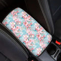 Cherry Blossom Marble Print Auto Center Console Cover Arm Rest Cover for SUV Truck,Soft Car Arm Rest Cover Universal Fit