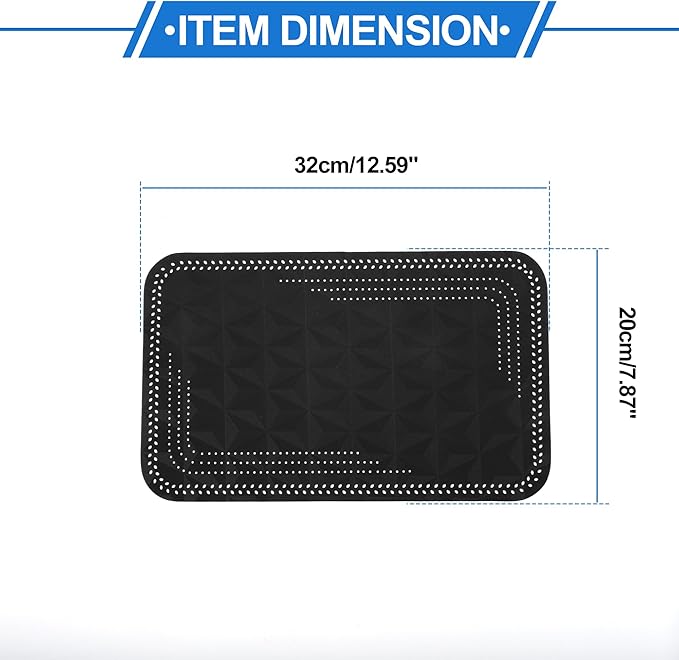 Car Center Console Cushion Pad 12.59"x7.87" Center Console Cover Armrest Seat Box Cover Faux Leather Black
