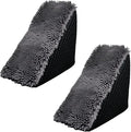 2 Pcs Triangle Tire Shine Applicator, Reusable Tire Dressing Applicator Pads, Tire Gel Sponge Contoured for Car Detailing Cleaning