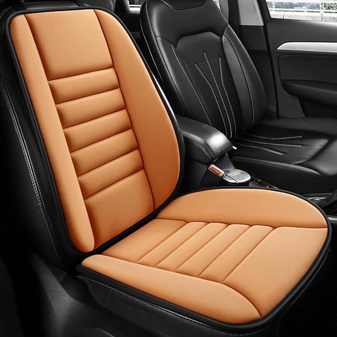 Car Seat Cushion with Back Support Pillow for Ford Ranger 2024, Pillow Memory Seat Covers Desk Chair Cushion Back Support for Automotive Seat Driver Interior Accessories, B/Orange