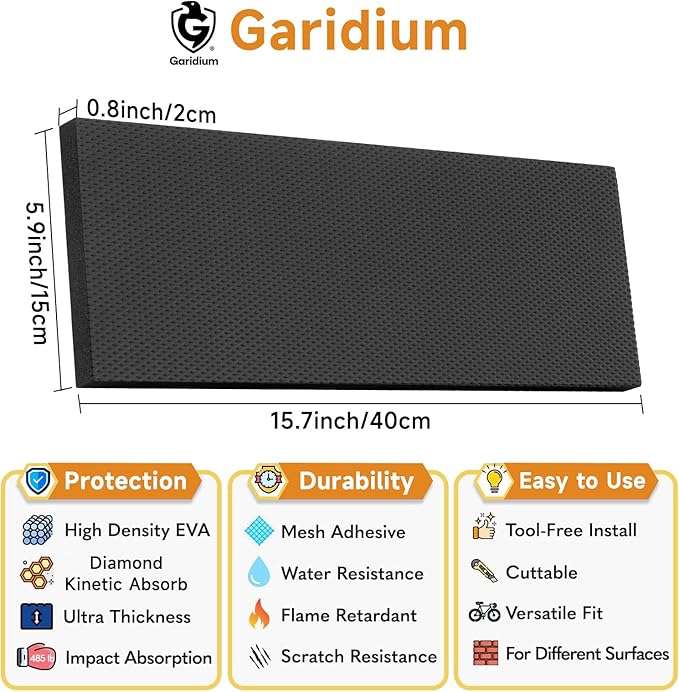 Garage Wall Protector - Heavy Duty Self-Adhesive Foam Bumpers for Car Door Dings, Furniture & Bike Scratches | Tool-Free Installation, Extreme Durability
