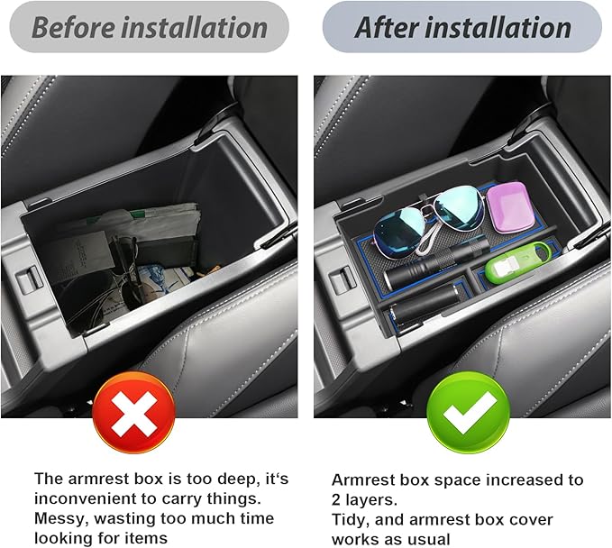 SKTU for 2024 2025 2026 Subaru Crosstrek/Impreza Center Console Organizer 2024-2026 Crosstrek Console Tray 2024 2025 2026 Impreza Accessories Tray 2024 2025 2026 Crosstrek Accessories (Blue)