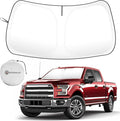 SHINEHOME Car Windshield Sun Shade Compatible with 2015-2020 Ford F150 Lariat, King Ranch, Platinum, XL XLT Limited Raptor Accessories Foldable Sunshade Custom Windshield Sun Visor