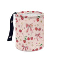 Brosoneto Car Trash Can Pink Cherry Bow Collapsible Portable Small Car Garbage Bin for Front Seat, Back Seat, Floor, Headrest Rubbish Bin Universal for SUV Trucks