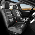 Coverado Car Seat Covers, Front Covers for Cars, Car Seat Cover Front Seats, Automotive Seat Cover, Waterproof, Leather Car Seat Cushion, Universal Interior Covers Seat Protectors for Most Cars Gray