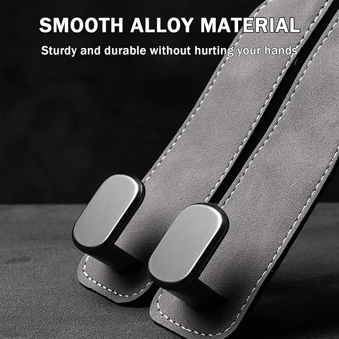 ZWYYTHC 2 Pack Car Seat Back Storage Hook, Headrest Hooks for Car with Metal Hooks, Premium Suede Leather Car Headrest Hooks Universal Car Seat Hooks for Purses, Bags & Groceries(Grey)