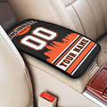 Custom Cincinnati Car Armrest Covers Personalized Football Style with Name Number Customized Auto Center Console Pad Car Handrail Box Cushion for Most Vehicle Decor Accessories, Fans Gift