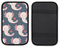Axolotls Car Center Console Cushion Pad,Waterproof Armrest Seat Box Cover Protector,Comfortable Car Decor Accessories Fit for Most Cars, Vehicles, SUVs