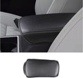 Center Console Armrest Cover Compatible with Mitsubishi Outlander 2022 2023 2024, Waterproof Armrest Arm Rest Cap Trim, Leather Center Console Lid Cushion Pad (Black)