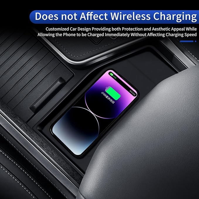 Wireless Charger Silica Gel Pad for 2024 2025 2026 Lexus Gx550 & 550h Car Wireless Charger Electric Non-Slip Silicone Mat Silica Gel Pad (Not a Charging Device) Lexus gx 550 Accessories