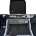 Center Console Silicone Mat Fit for Honda Pilot Accessories 2023-2025 2026 for Passport Accessories 2026 Wireless Charging Mat Non-Slip Protector Pad (Red)