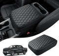 Autorder Center Console Cover for GMC Sierra/Chevy Silverado 2019-2025 2026 Accessories Armrest Cushion Cover Nappa Leather Middle Console Covers Console Cushion Pad Anti-Scratch(Bucket Seat Only)