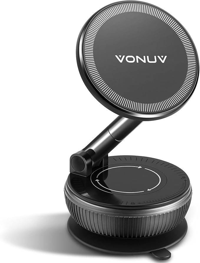 VONUV Magnetic Phone Holder for Car, 2025 Upgrade with 96LBS Ultra Suction & 2800gf Strong Magnet, 360° Adjustable Hands-Free Mount, Premium Car Accessories for Women Men, Fits iPhone/Android