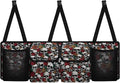 Skull Rose Car Trunk Organizer, Backseat Hanging Large Storage with 4 Pocket & 3 Adjustable Straps Provides More Space for Groceries for SUV, Truck, MPV,Van