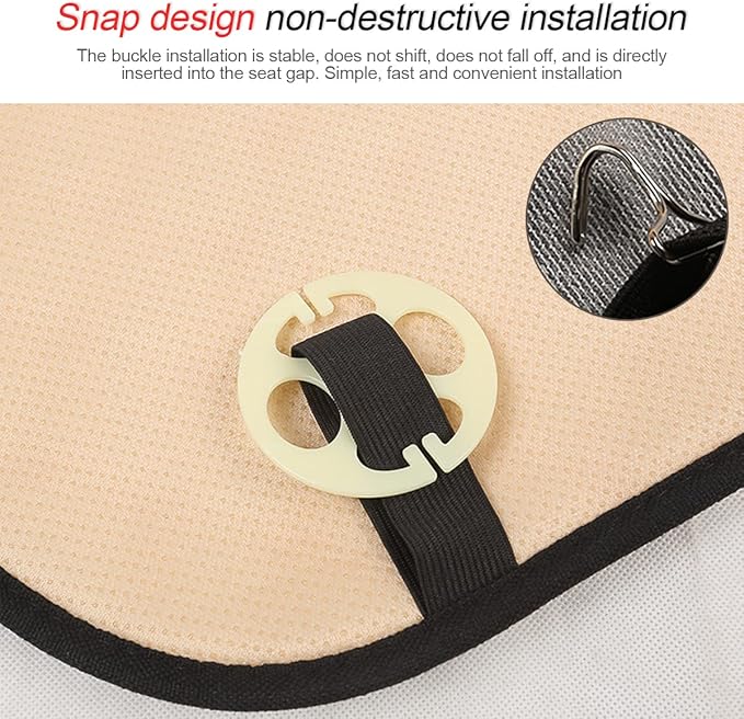 3PCS Set Car Seat Cushion for Front and Back Seat, 3D Soft Linen Breathable Auto Seat Cover, Comfort Non-Slip Rubber Bottom, Car Seat Protector Pad Universal for Office Chair, Home (Black/3PCS)