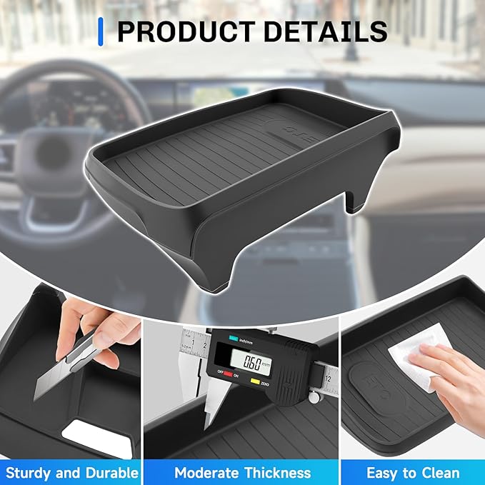 SXCY for 2025 2026 VW ID.4 Dashboard Organizer Tray for 2020-2025 2026 Volkswagen ID.4 Accessories Screen Back Console Tray 2022 2023 2024 2025 2026 VW ID.4 Behind Dash Console Organizer