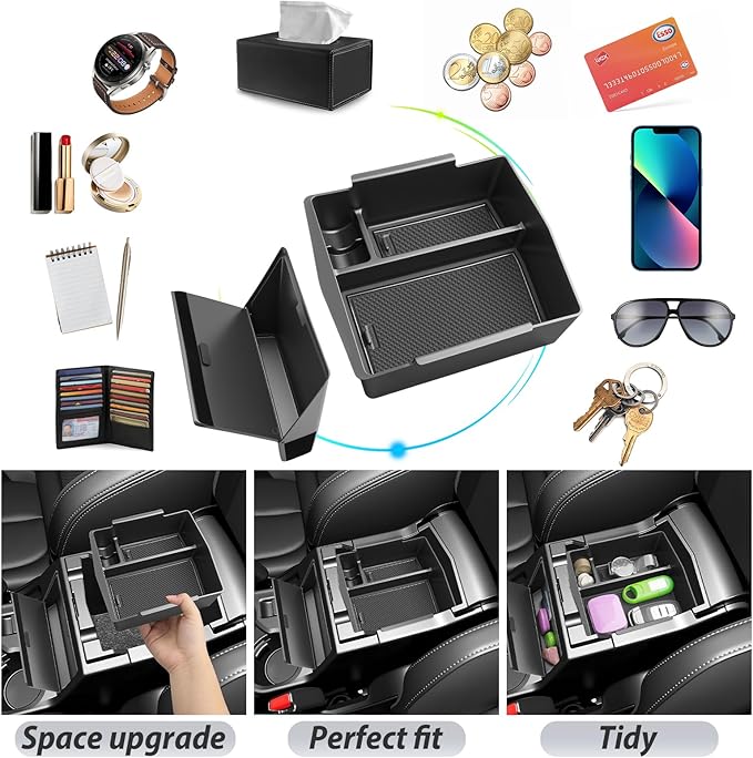 SKTU 2-Pack for 2025 2026 Subaru Forester Center Console Organizer for 2025 2026 Subaru Forester Console Tray & Hidden Storage Box Subaru Forester 2025 2026 Accessories ABS Durable