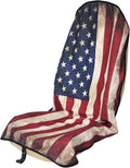 nbnhxnff Sweat Towel Car Seat Cover Protector Front Seats for Gym Workout, Running, Swimming, Beach and Hiking, Waterproof Universal Seat Cover for Car, Trucks,Van&SUV (American Flag, 1pcs Front Seat)
