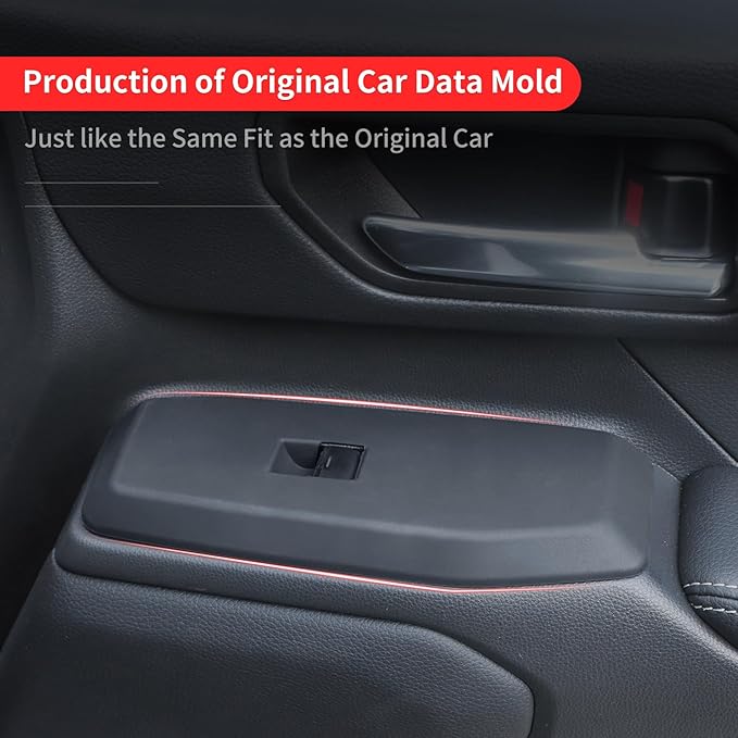 4-Pack Silicone Glass Lift Decorative Panel for 2024 2025 2026 Land Cruiser 250 1958 Prado Lc250 J250 Car Window Button Panel Interior Modification Accessories (Glass Lifting Panel Pad)