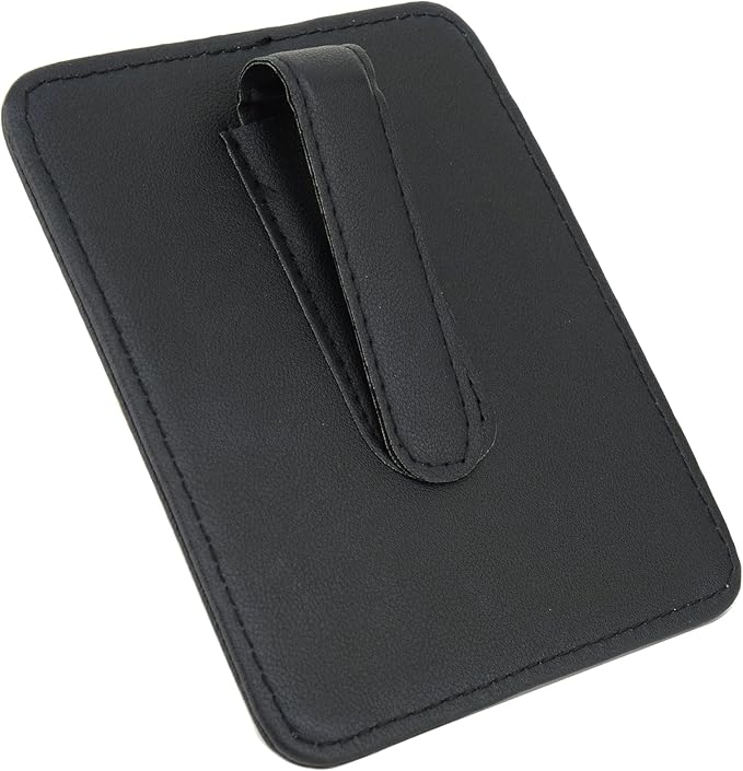 Car Sun Visor Organizer Holder with Clip, Auto Storage Pocket Sun Visor Pouch for Sunglasses, Credit Card, License Registration, Document, Pen, Key