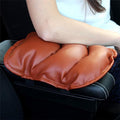 Armrest Cover for Car, PU Leather Auto Center Console Cover, Car Armrest Pad Cushion Seat Box Cover Protector, Universal Fit, Auto Car Interior Accessories for Women Men (Orange)