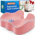 BlissTrends Seat Cushion,5.2in Thick Memory Foam Cushions for Office Chair, Car Seat, Airplane, Relieving Pressure Tailbone Sciatica Back Pain for Long Sitting Office Workers, Car Drivers Pink